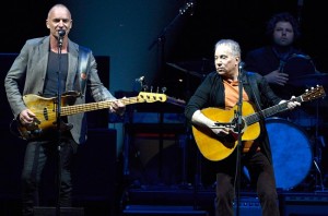 Paul Simon and Sting kicked off their 'On Stage Together' tour at the Toyota Center on February 8, 2014 in Houston, Texas.